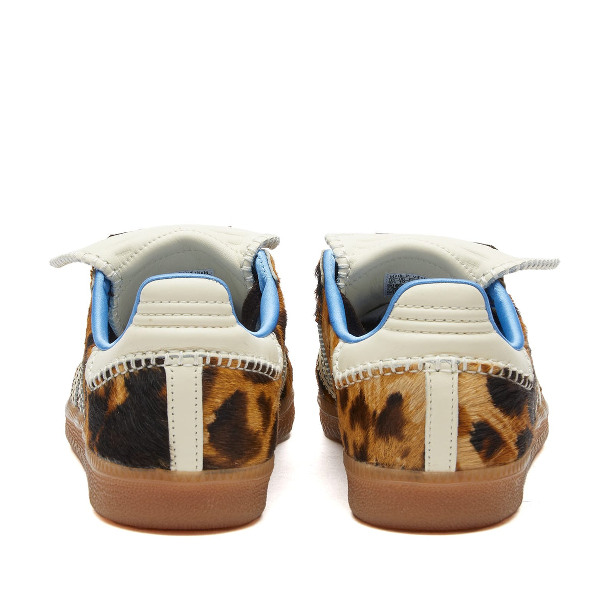 Samba × Wales Bonner — Pony Leopard — rear pair
