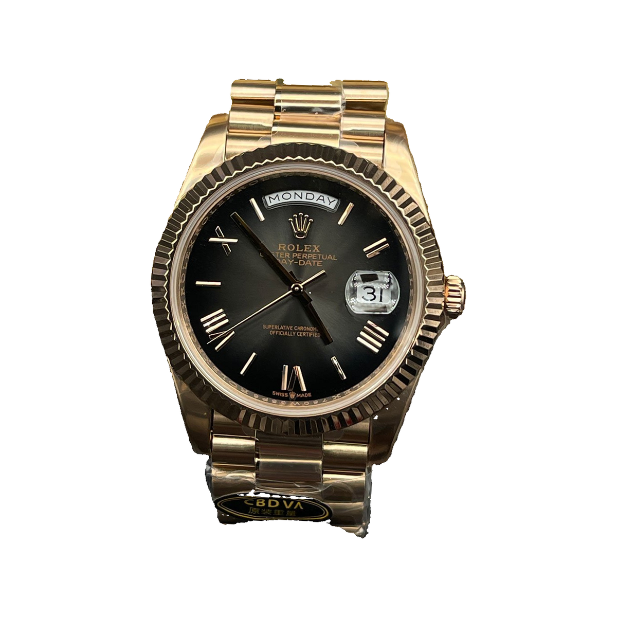 Replica watch — Rolex design reference — original photographed front view, white square, record 11052