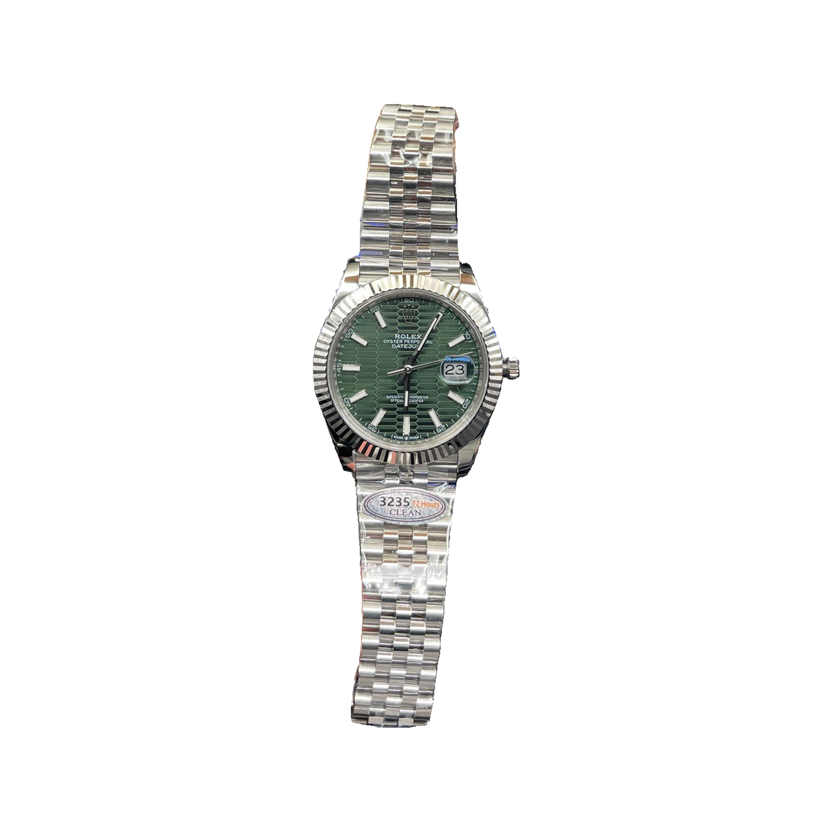 Replica watch — Rolex design reference — original photographed front view, white square, record 11111