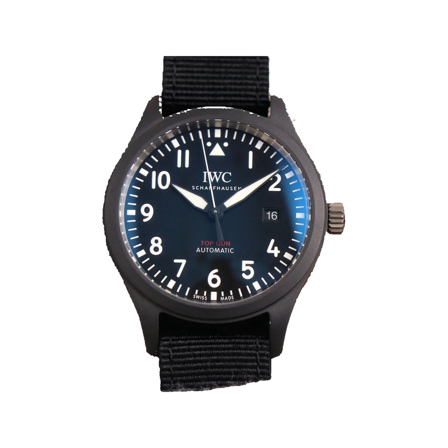 Replica watch — IWC Schaffhausen design reference — original photographed front view, white square, record 1445