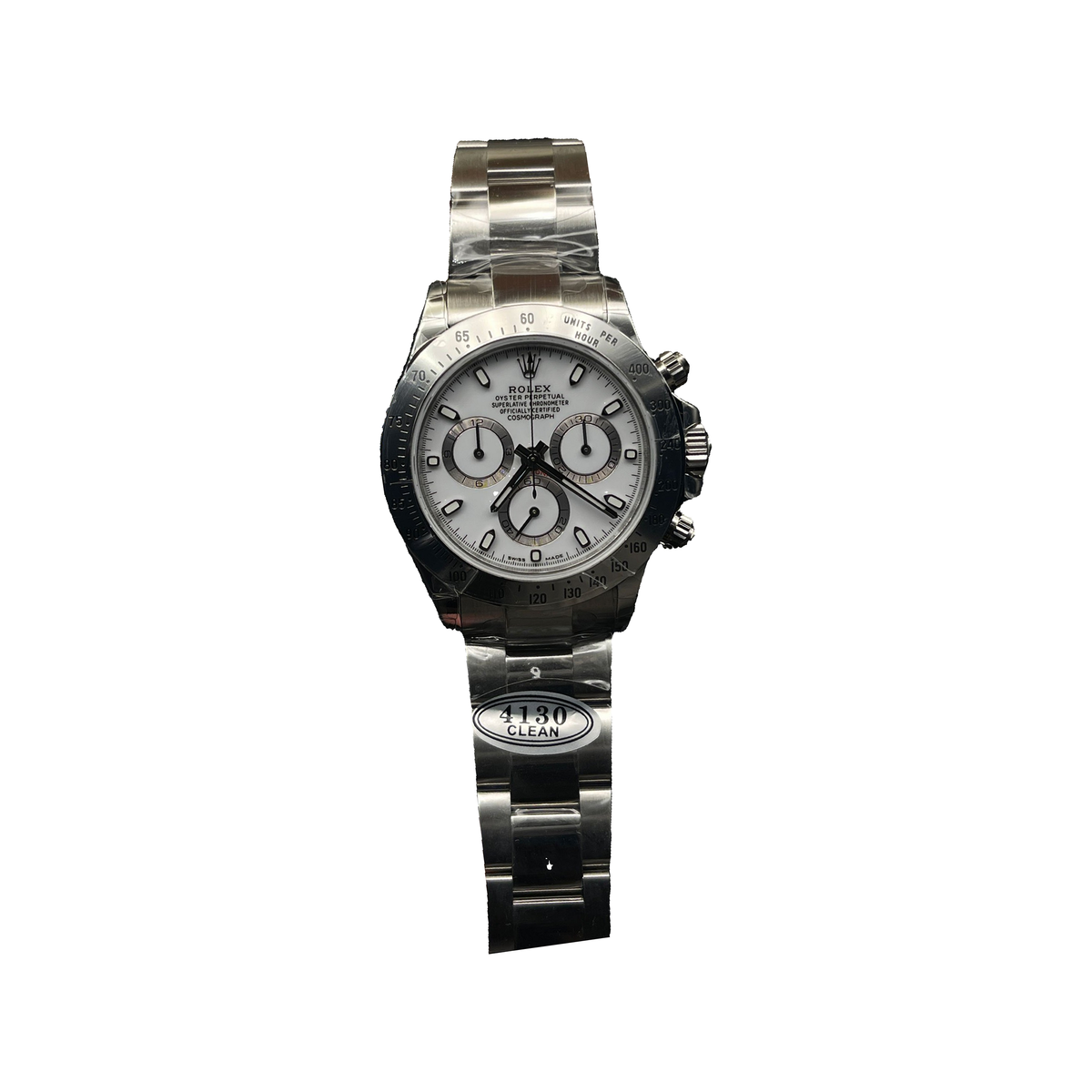 Replica watch — Rolex design reference — original photographed front view, white square, record 295