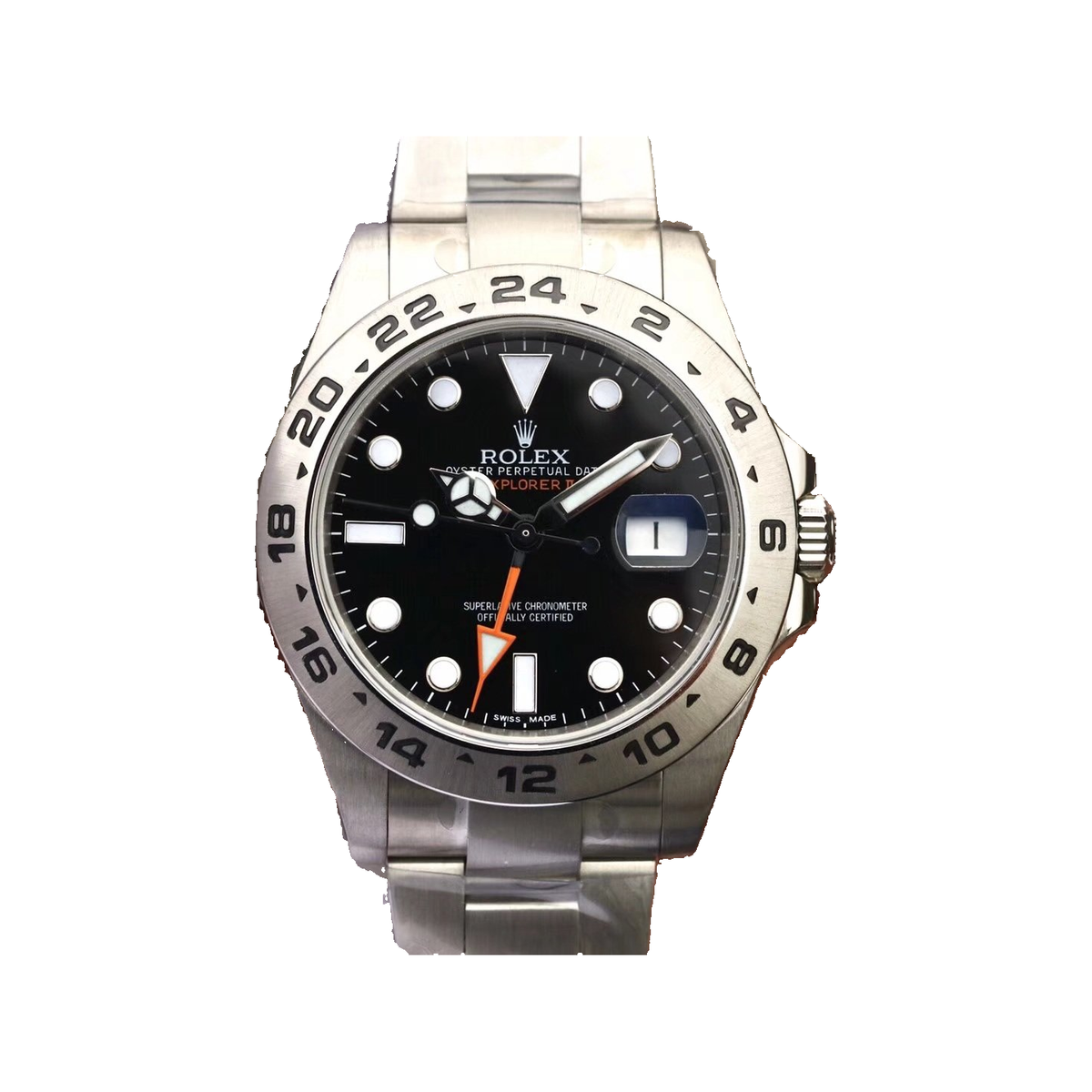 Replica watch — Rolex design reference — original photographed front view, white square, record 3641