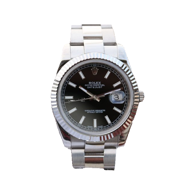 Replica watch — Rolex design reference — original photographed front view, white square, record 3654