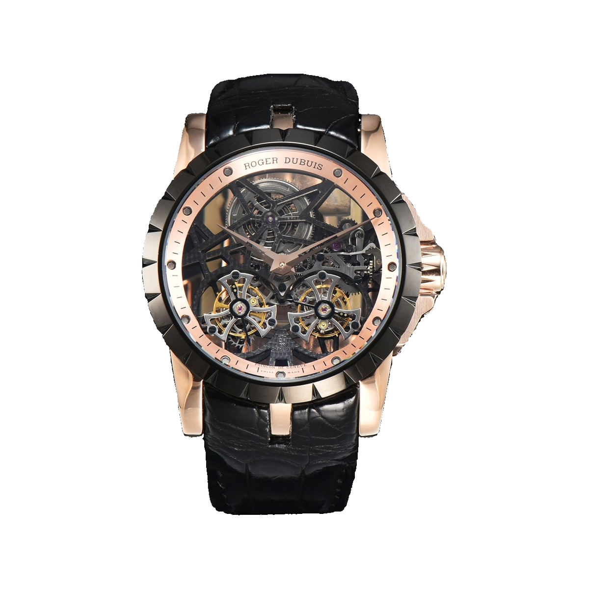 Replica watch — Roger Dubuis design reference — original photographed front view, white square, record 3786