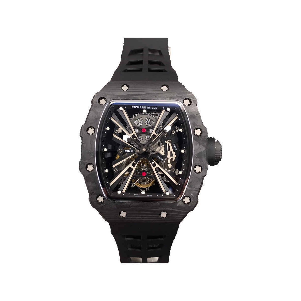 Replica watch — Richard Mille design reference — original photographed front view, white square, record 3862