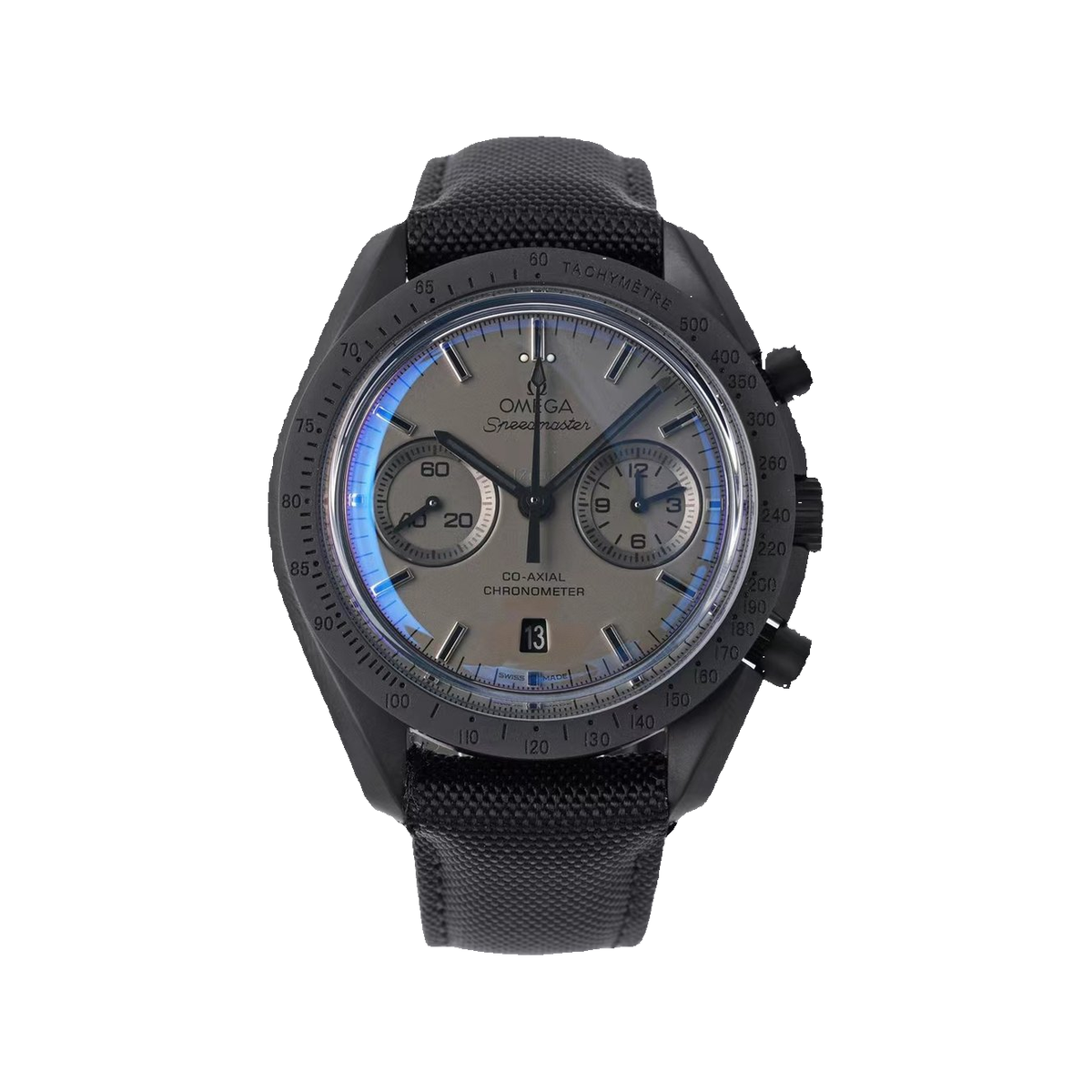 Replica watch — Omega design reference — original photographed front view, white square, record 4177