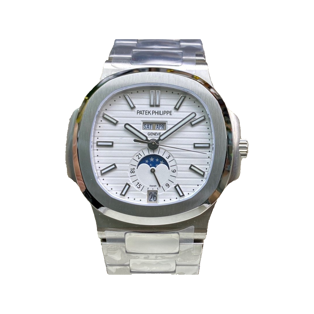 Replica watch — Patek Philippe design reference — original photographed front view, white square, record 4350