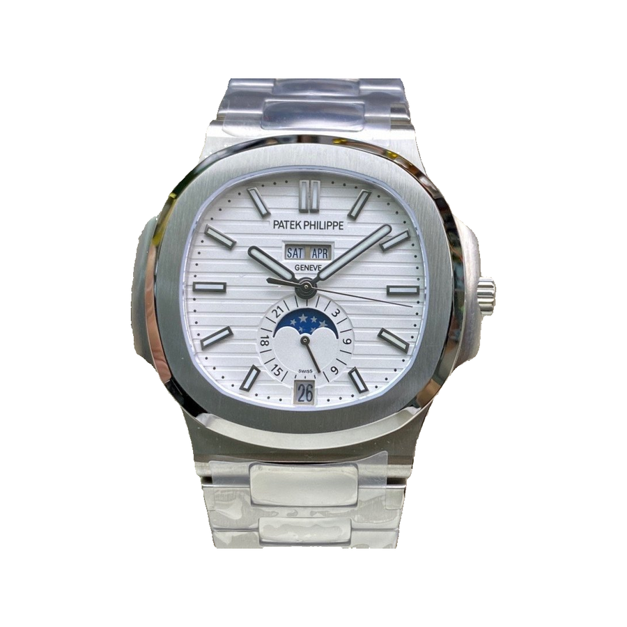 Replica watch — Patek Philippe design reference — original photographed front view, white square, record 4350