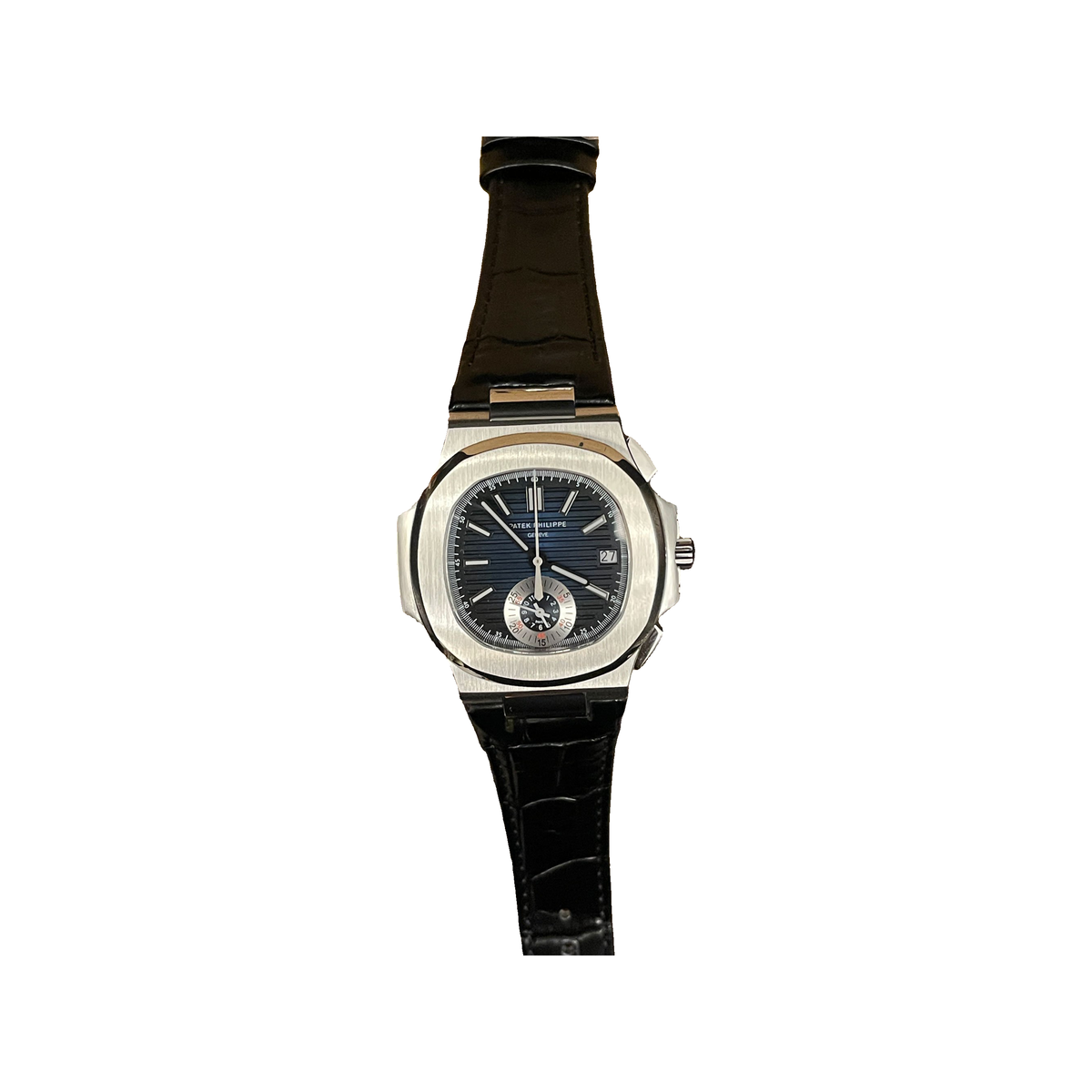 Replica watch — Patek Philippe design reference — original photographed front view, white square, record 4725