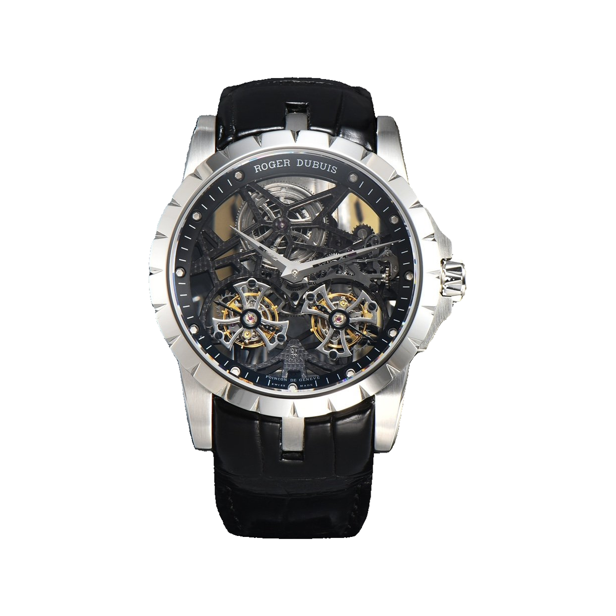 Replica watch — Roger Dubuis design reference — original photographed front view, white square, record 5358