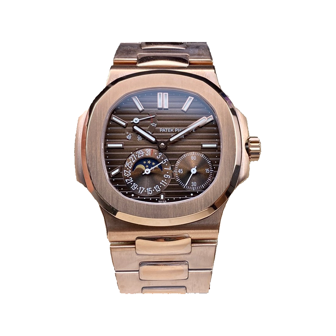 Replica watch — Patek Philippe design reference — original photographed front view, white square, record 5570