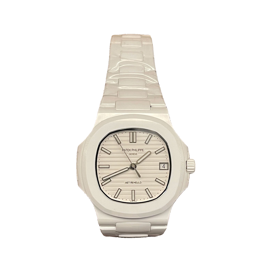 Replica watch — Patek Philippe design reference — original photographed front view, white square, record 5580