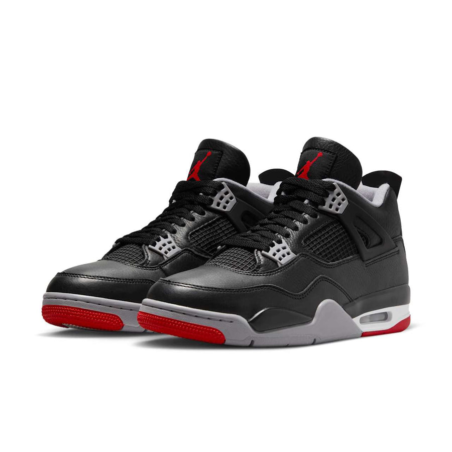 Air Jordan 4 Retro — Bred Reimagined — front three quarter pair