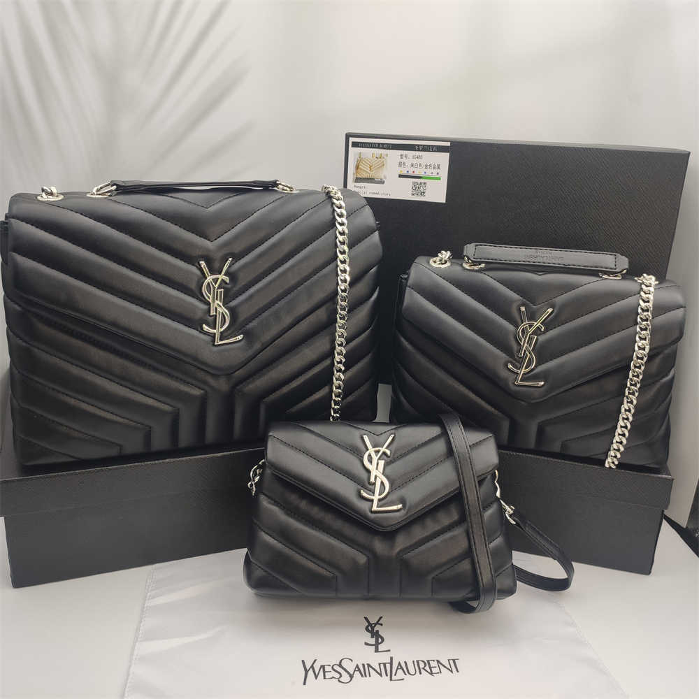 Chevron Quilted Monogram Flap Bag in Black, supplier source view