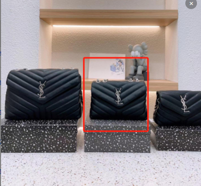 Chevron Quilted Monogram Flap Bag in Black, supplier source view