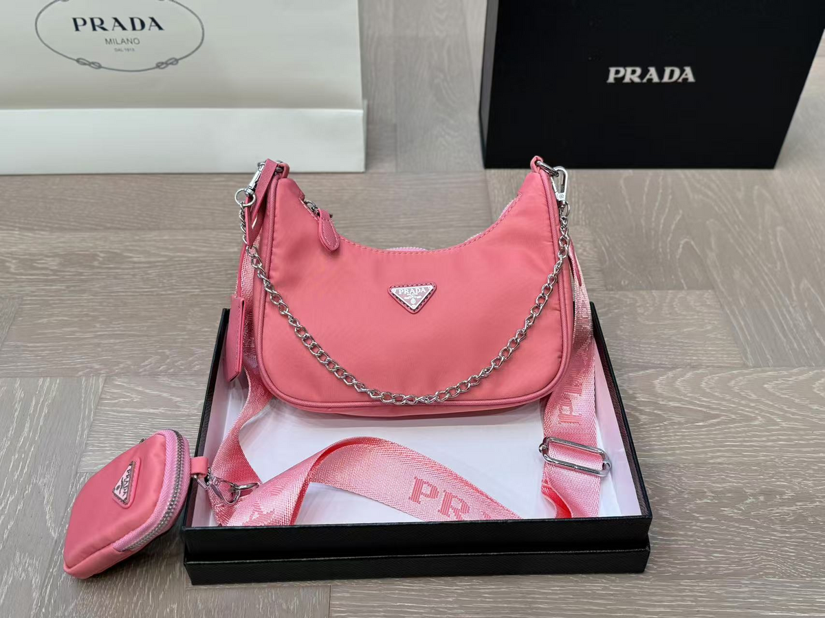 Chain Shoulder Bag in Bright Pink, supplier source view