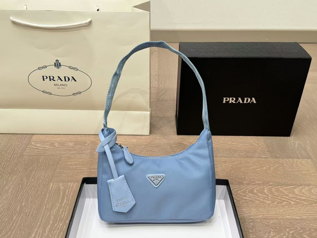 Mini Hobo Shoulder Bag in Light Blue, supplier source view