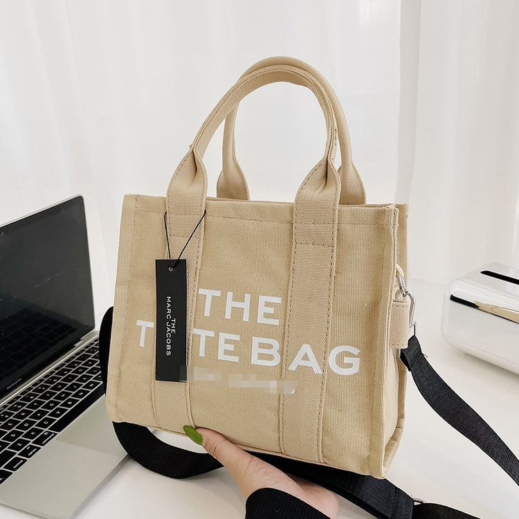 Logo Top Handle Tote with Shoulder Strap in Tan Beige, supplier source view