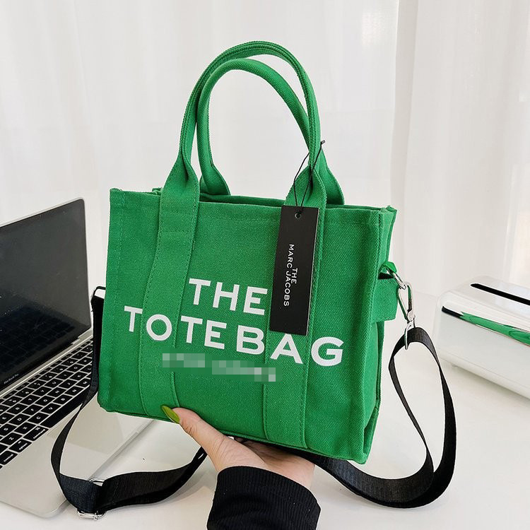 Logo Top Handle Tote with Shoulder Strap in Green, supplier source view