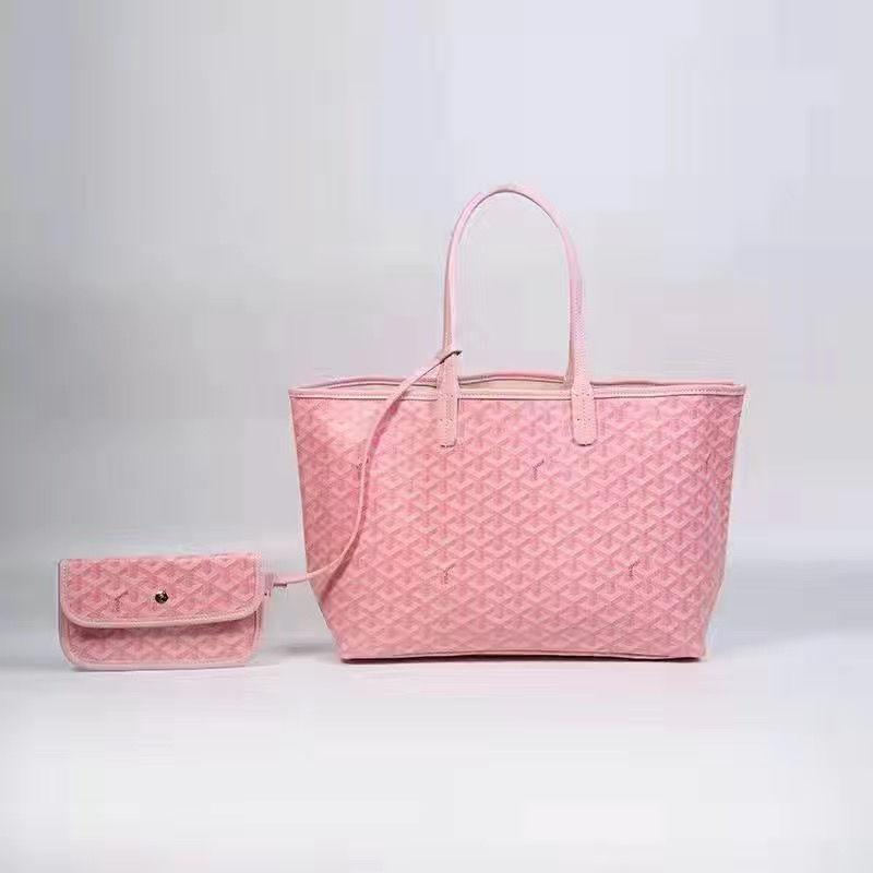 Chevron Print Shoulder Tote in Light Pink, supplier source view, full product reference view