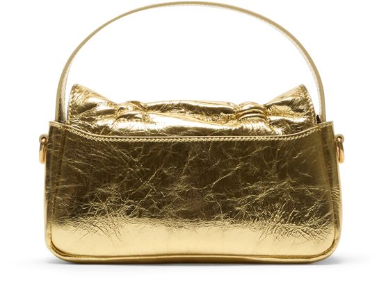 Acne Studios Micro metallic multi-pocketed bag in Gold — view 2