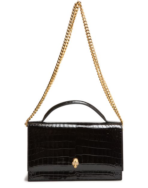 Alexander McQueen Medium Skull handbag in Black / Gold — view 4