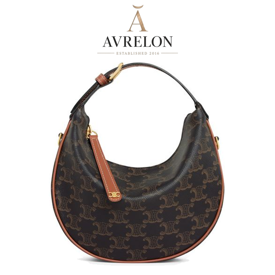 Celine teen Celine Lulu in Triomphe canvas and calfskin — Tan — AVRELON product image