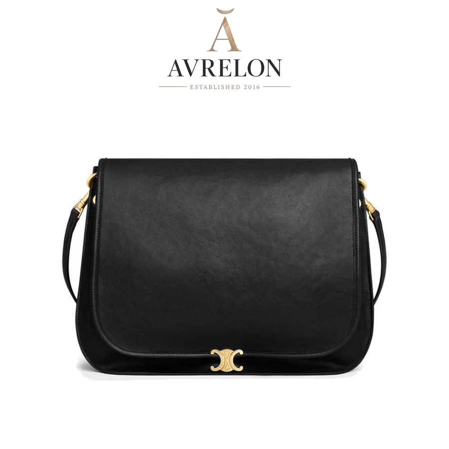 Celine Soft Triomphe besace bag — Black — AVRELON product image