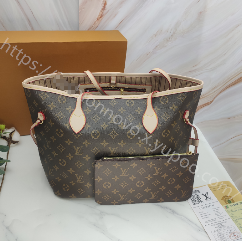 Louis Vuitton Monogram Tote – Brown / Pale Tan Trim / Beige Lining, original supplier catalogue view