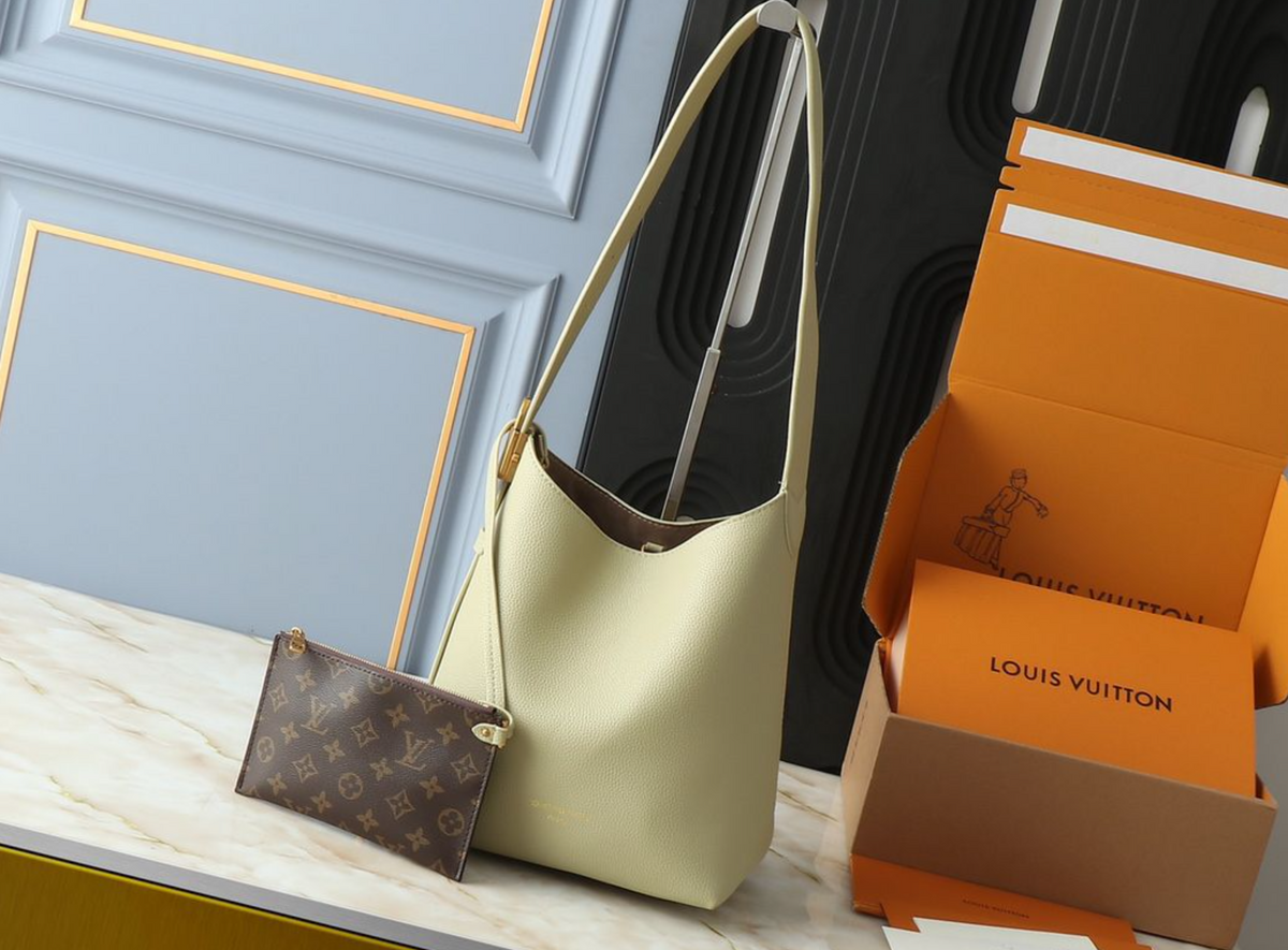 Louis Vuitton Slouchy Hobo Shoulder Bag – Pale Olive Green, original supplier catalogue view