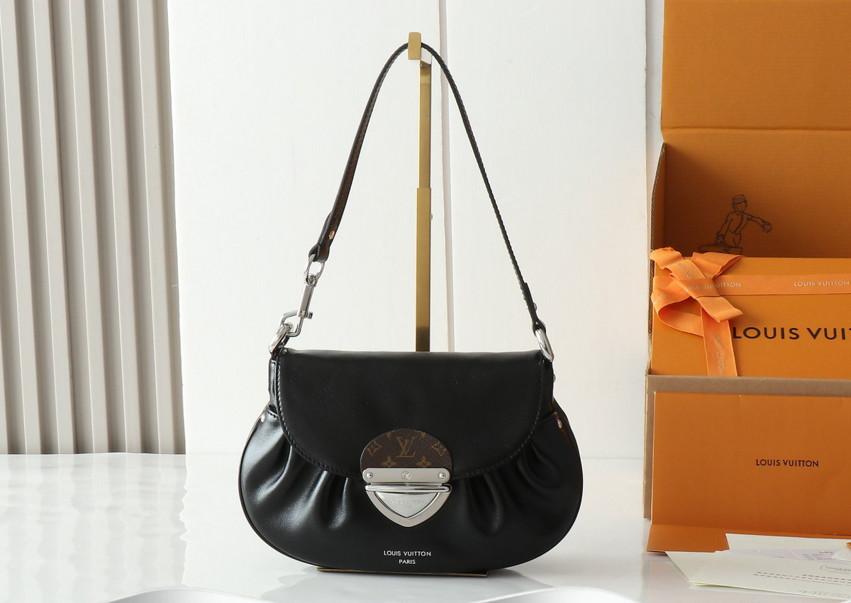 Louis Vuitton Gathered Flap Shoulder Bag – Black, original supplier catalogue view