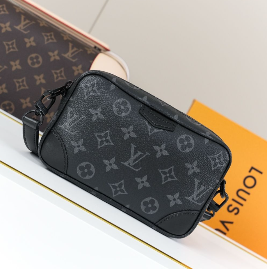 Louis Vuitton Monogram Zip Crossbody Bag – Black / Gray, original supplier catalogue view