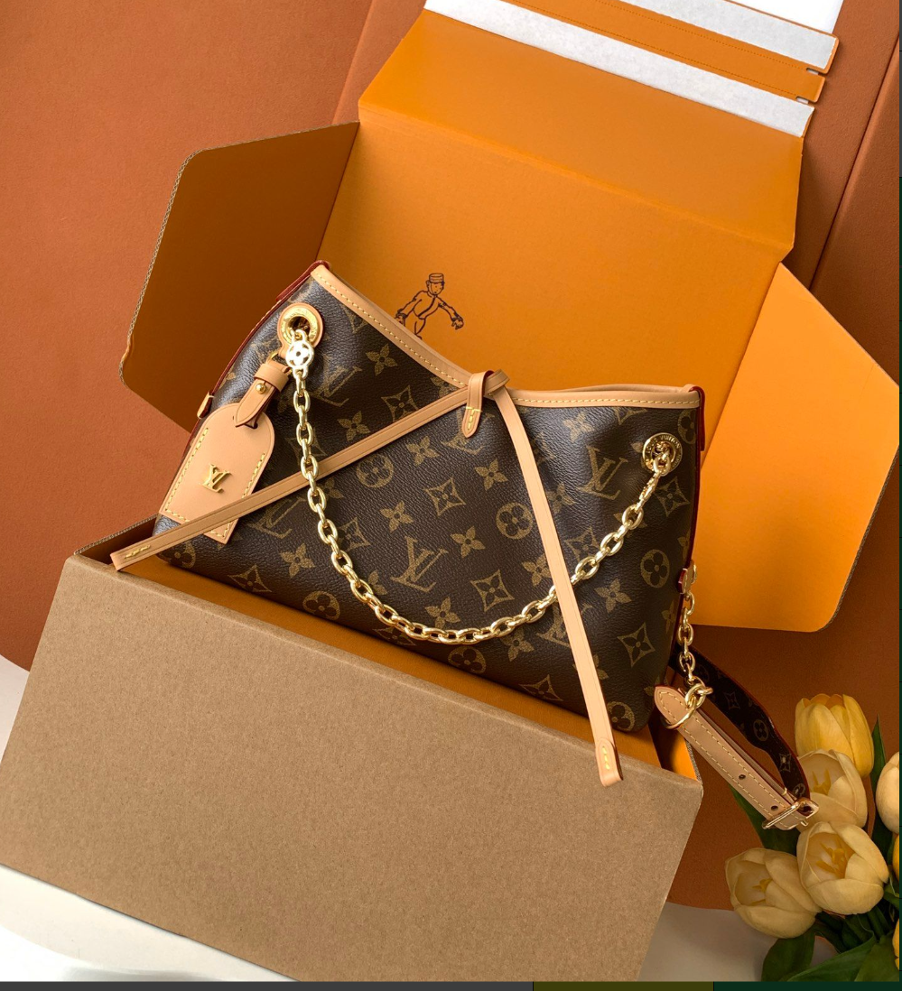 Louis Vuitton Monogram Chain Tote – Brown / Pale Tan Trim, original supplier catalogue view