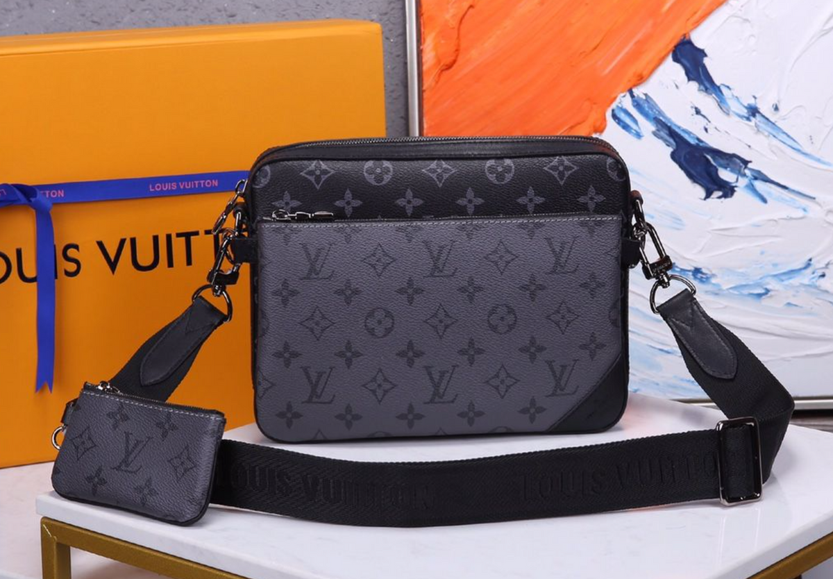 Louis Vuitton Monogram Messenger Bag – Black and gray / dark hardware, original supplier catalogue view