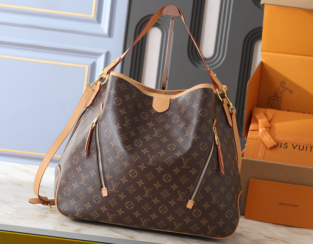 Louis Vuitton Monogram Shoulder Bag – Brown / tan trim, original supplier catalogue view