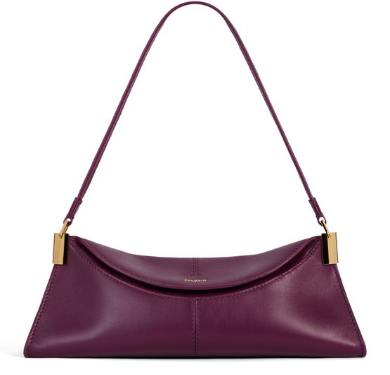 Balmain 64-83 Mini leather shoulder bag in Merlot — view 1