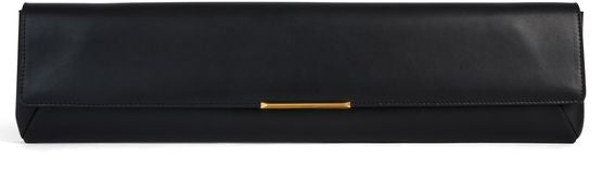 Balmain Long leather clutch in A Noir — view 1