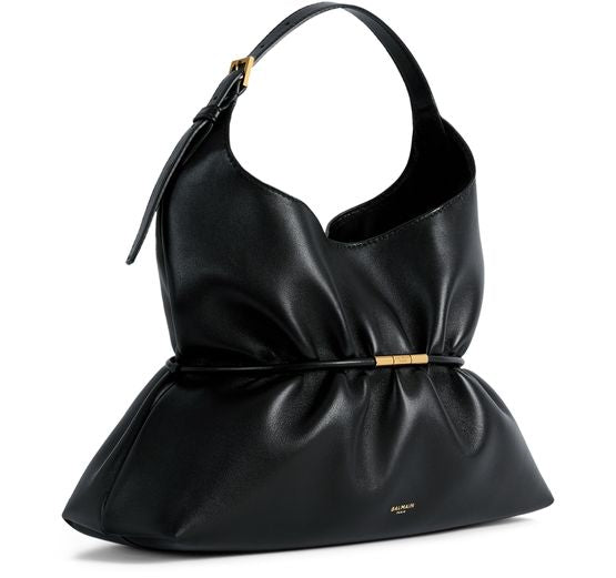 Balmain Medium Sphynx leather handbag in A Noir — view 2