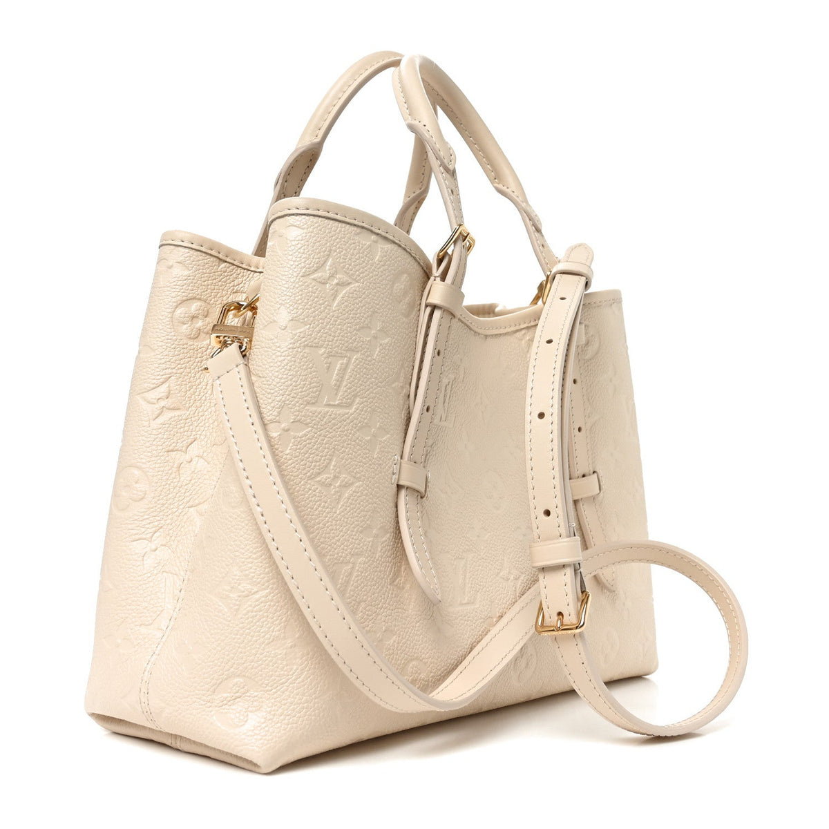 Babylone Tote PM in Crème, side three-quarter, full product reference view