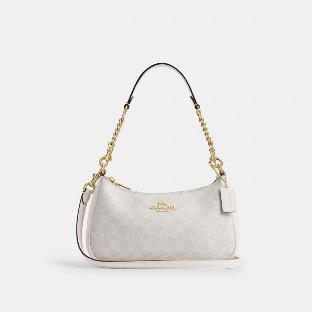 Teri Shoulder Bag in White/Chalk, front_full_product, full product reference view