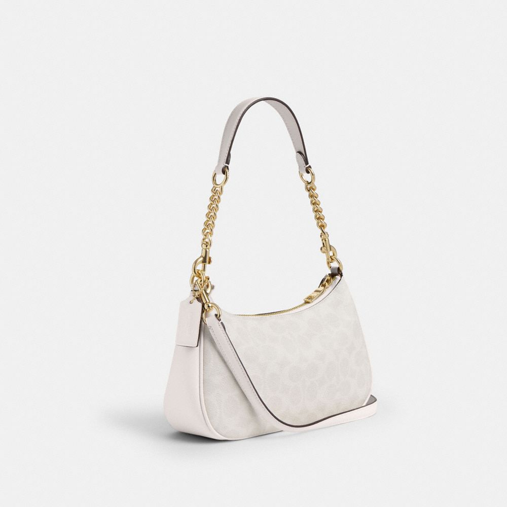 Teri Shoulder Bag in White/Chalk, three_quarter_full_product, full product reference view