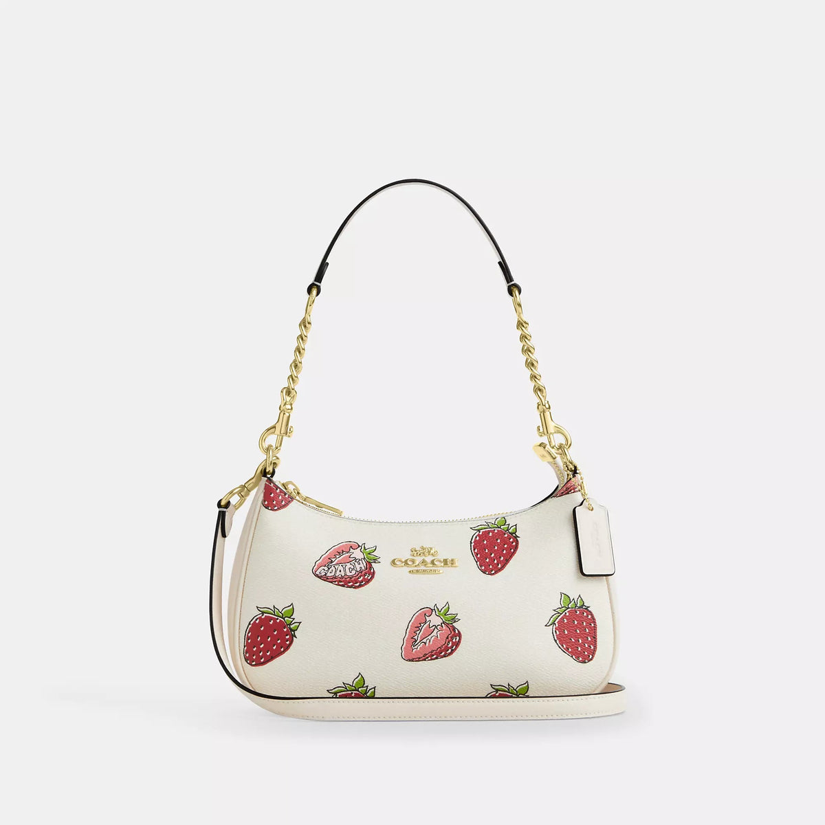 Teri Shoulder Bag in Strawberry/Chalk, front_full_product, full product reference view