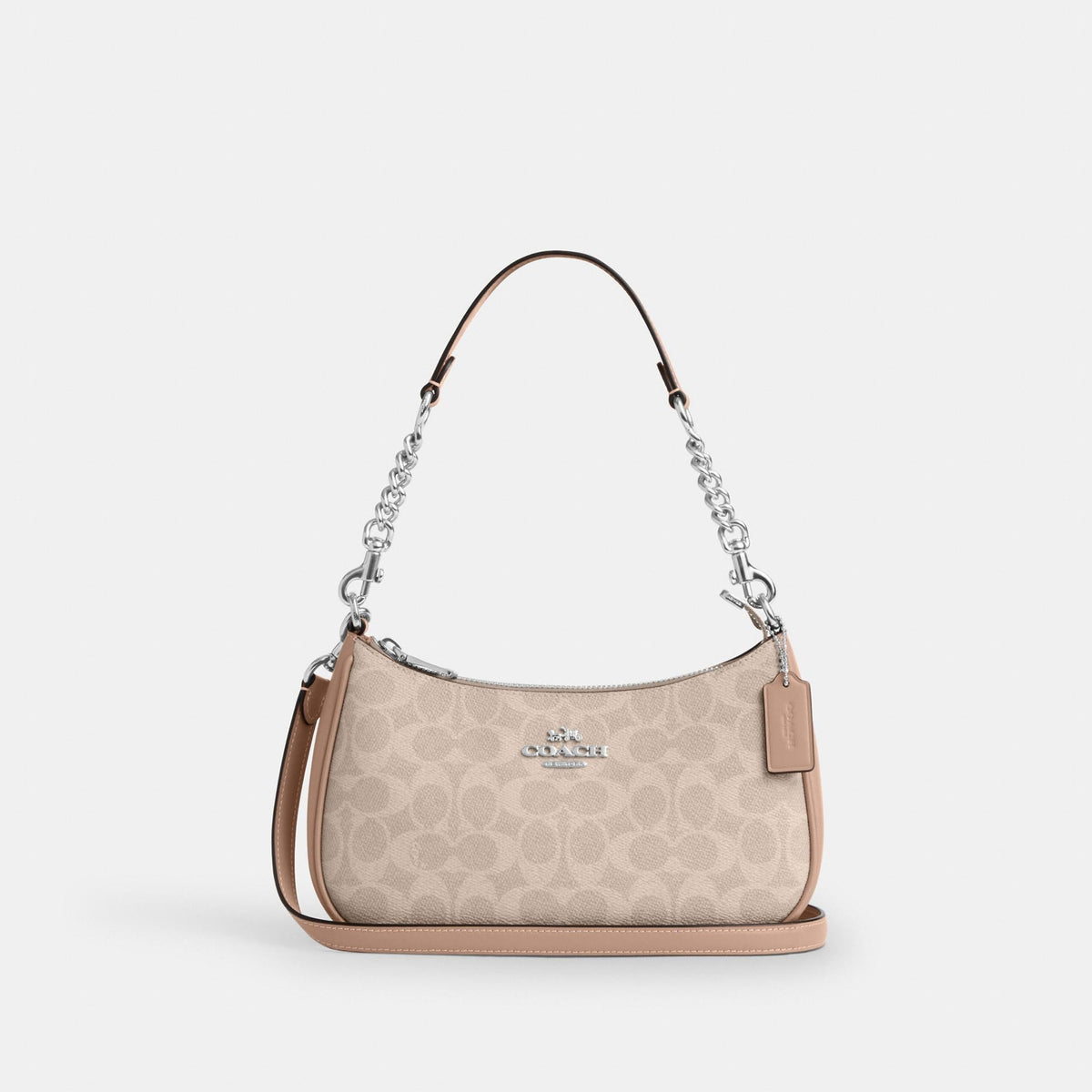 Teri Shoulder Bag in Sand/Taupe, front, full product reference view