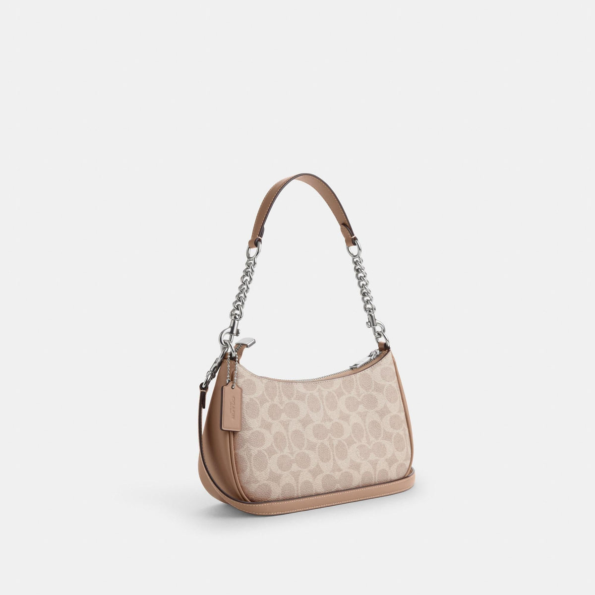 Teri Shoulder Bag in Sand/Taupe, three-quarter rear/side, full product reference view
