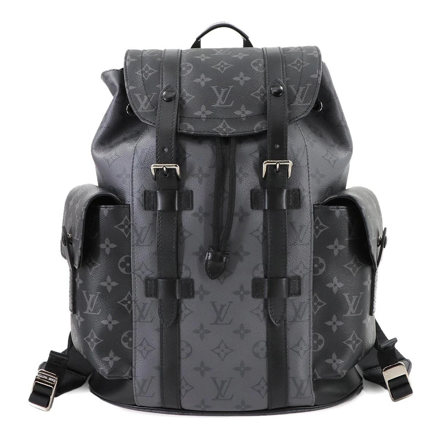 Christopher PM Backpack in Monogram Eclipse Reverse, front, full product reference view