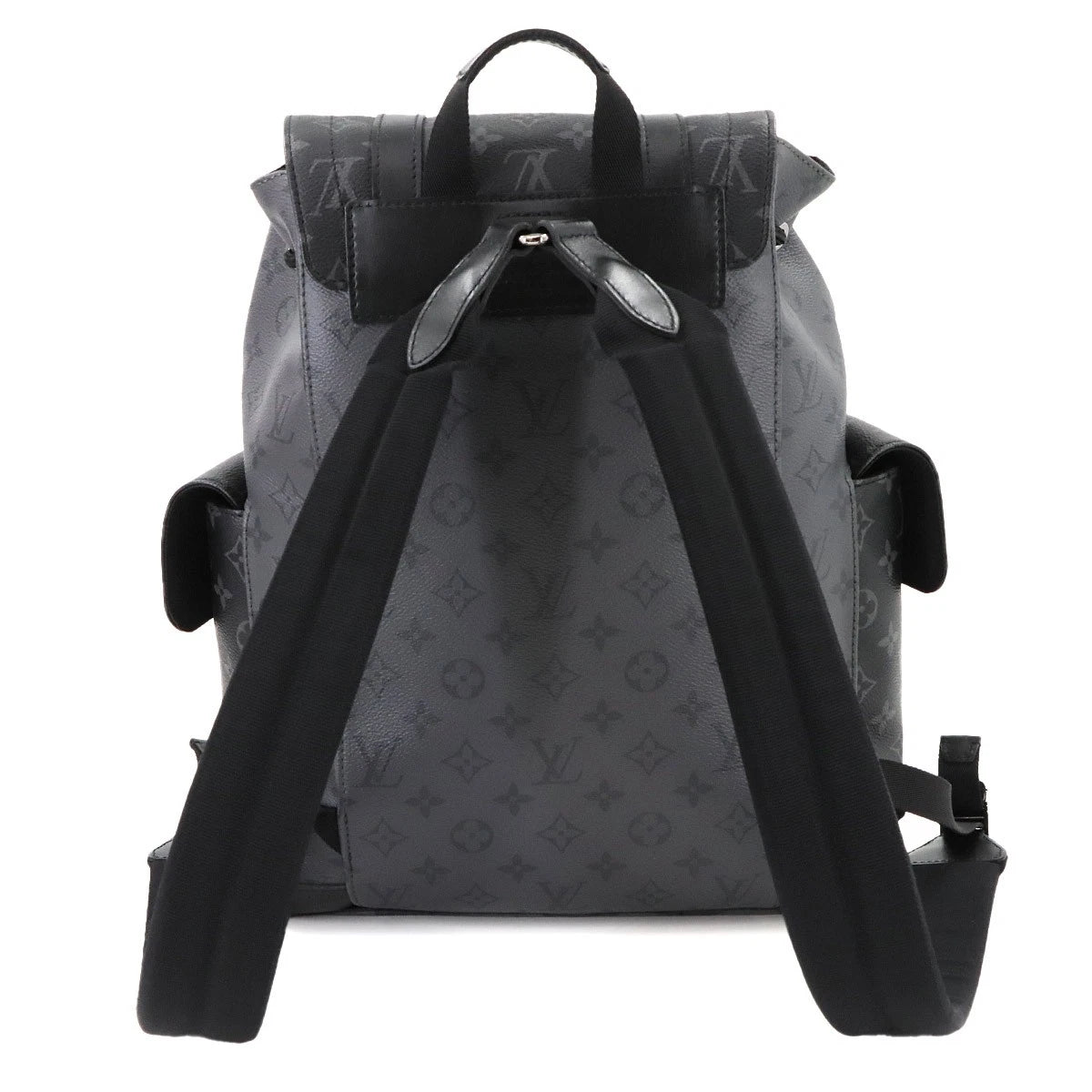 Christopher PM Backpack in Monogram Eclipse Reverse, rear, full product reference view