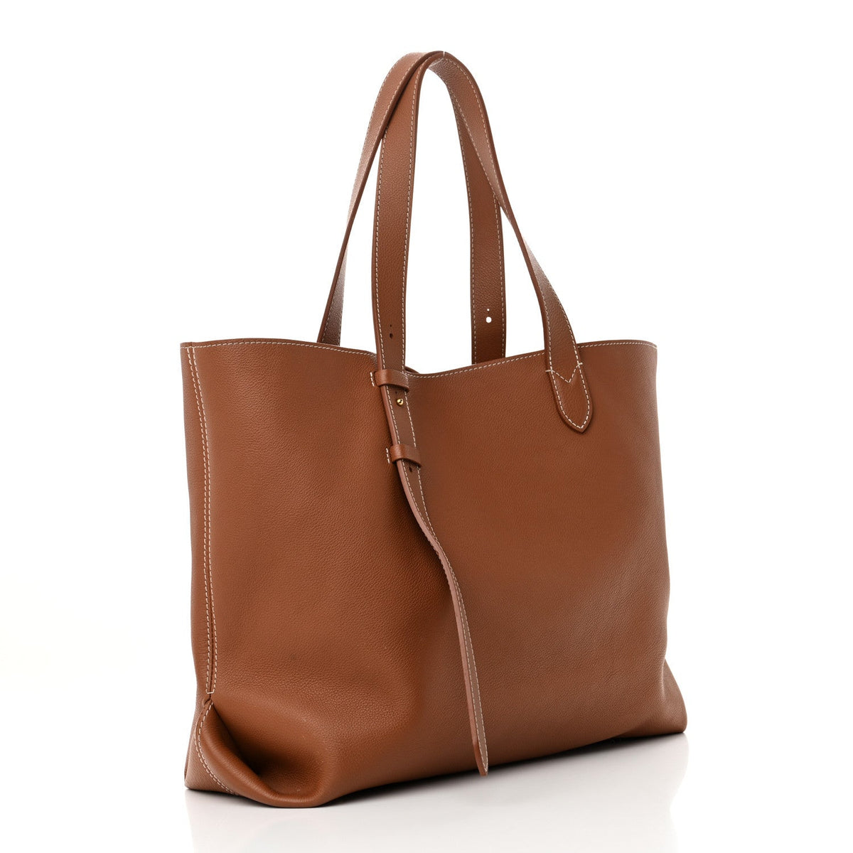 Low Key Cabas MM in Cognac, back reference view