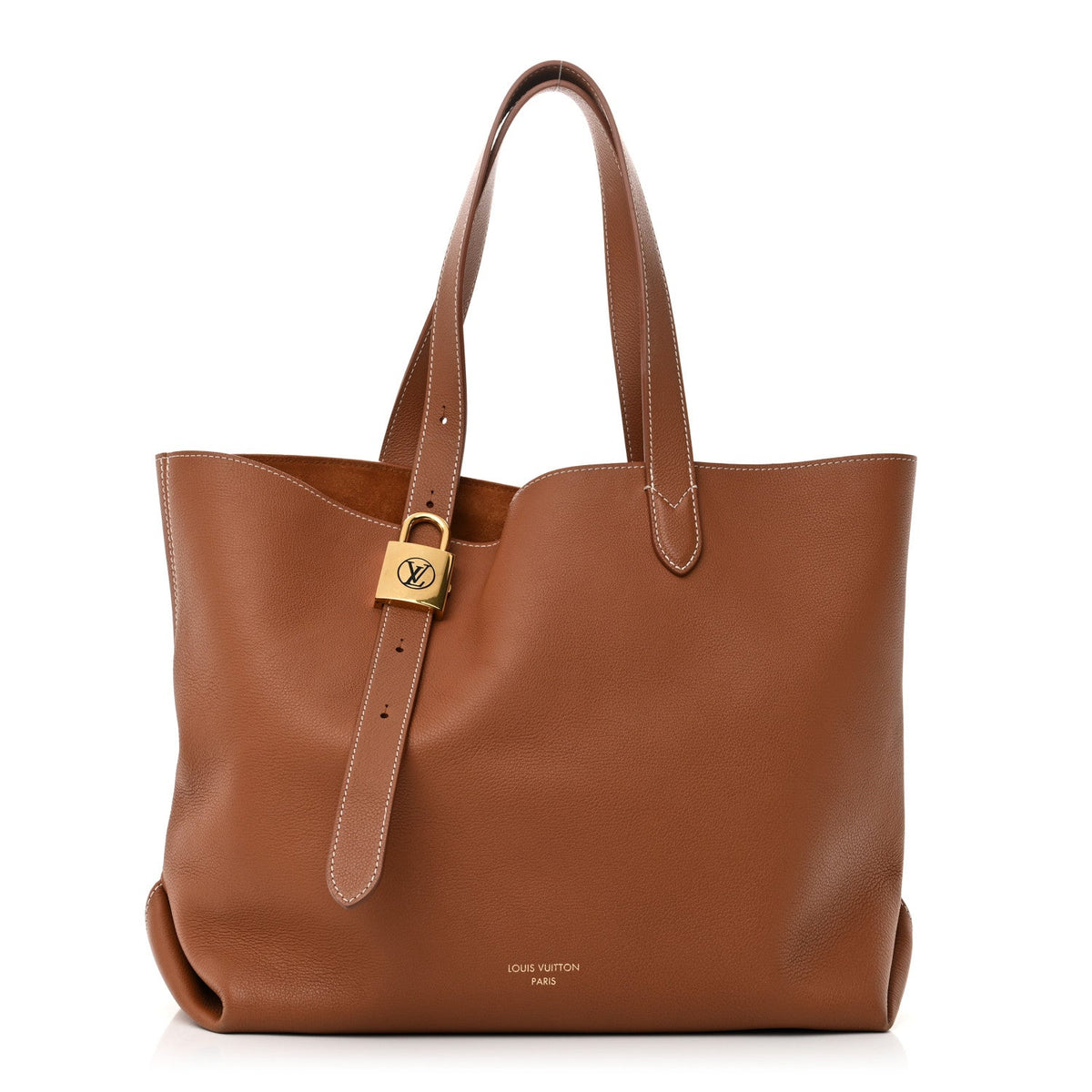 Low Key Cabas MM in Cognac, front reference view