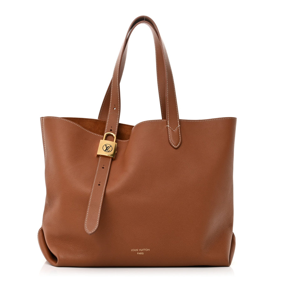 Low Key Cabas MM in Cognac, front reference view
