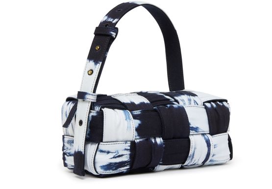 Bottega Veneta Brick Cassette bag in Navy-W/Nav-W/Na-M Br — view 2
